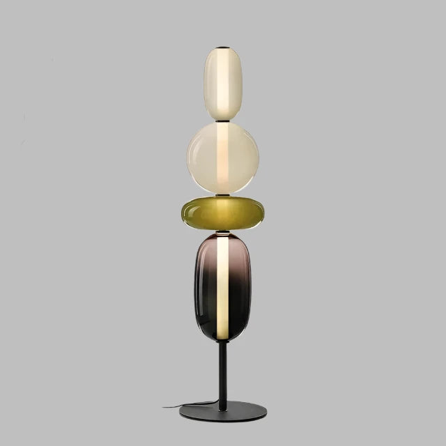 Sculptural Glass Table Lamp with Touch Dimming
