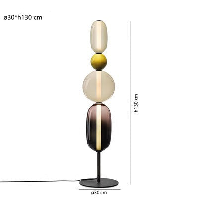 Sculptural Glass Table Lamp with Touch Dimming