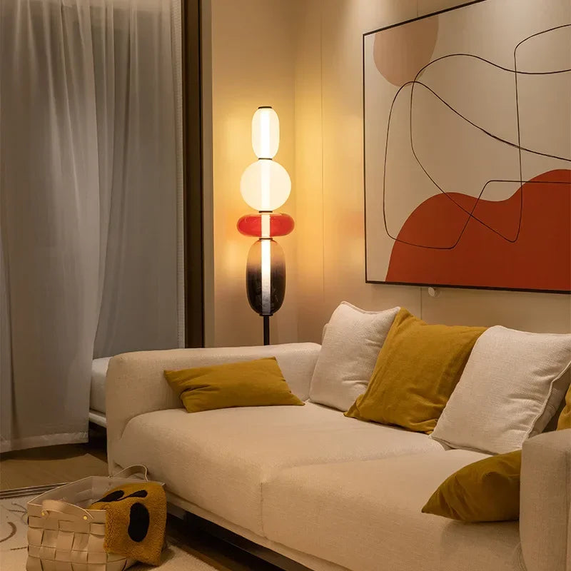 Sculptural Glass Table Lamp with Touch Dimming