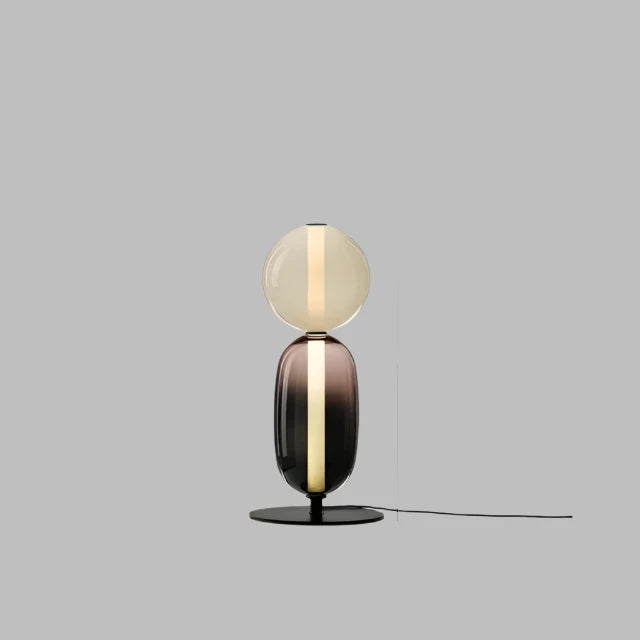 Sculptural Glass Table Lamp with Touch Dimming
