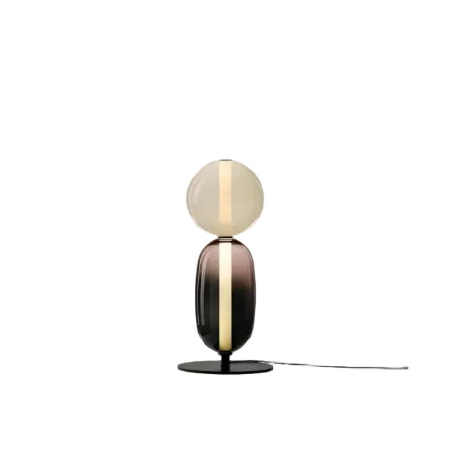 Sculptural Glass Table Lamp with Touch Dimming
