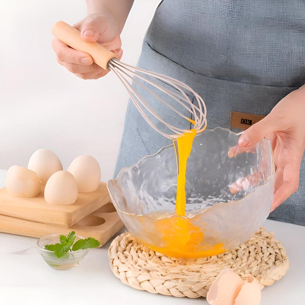 Silicone Kitchen Utensils Set with Bamboo Handles