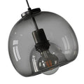 Smoked Glass Pendant Light with Modern Dome