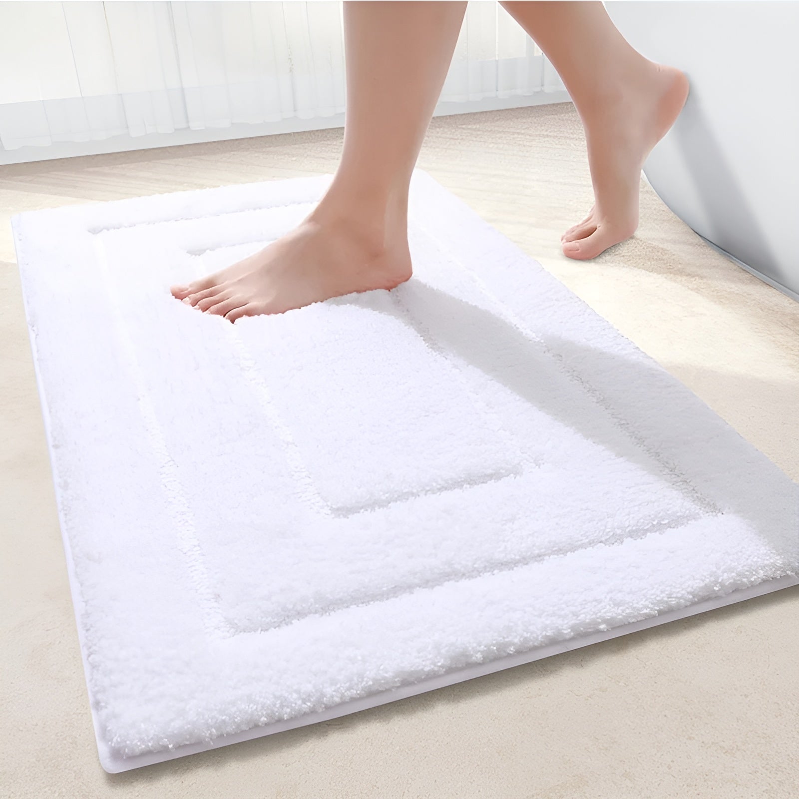 Soft Microfiber Bath Mat with Non Slip Backing