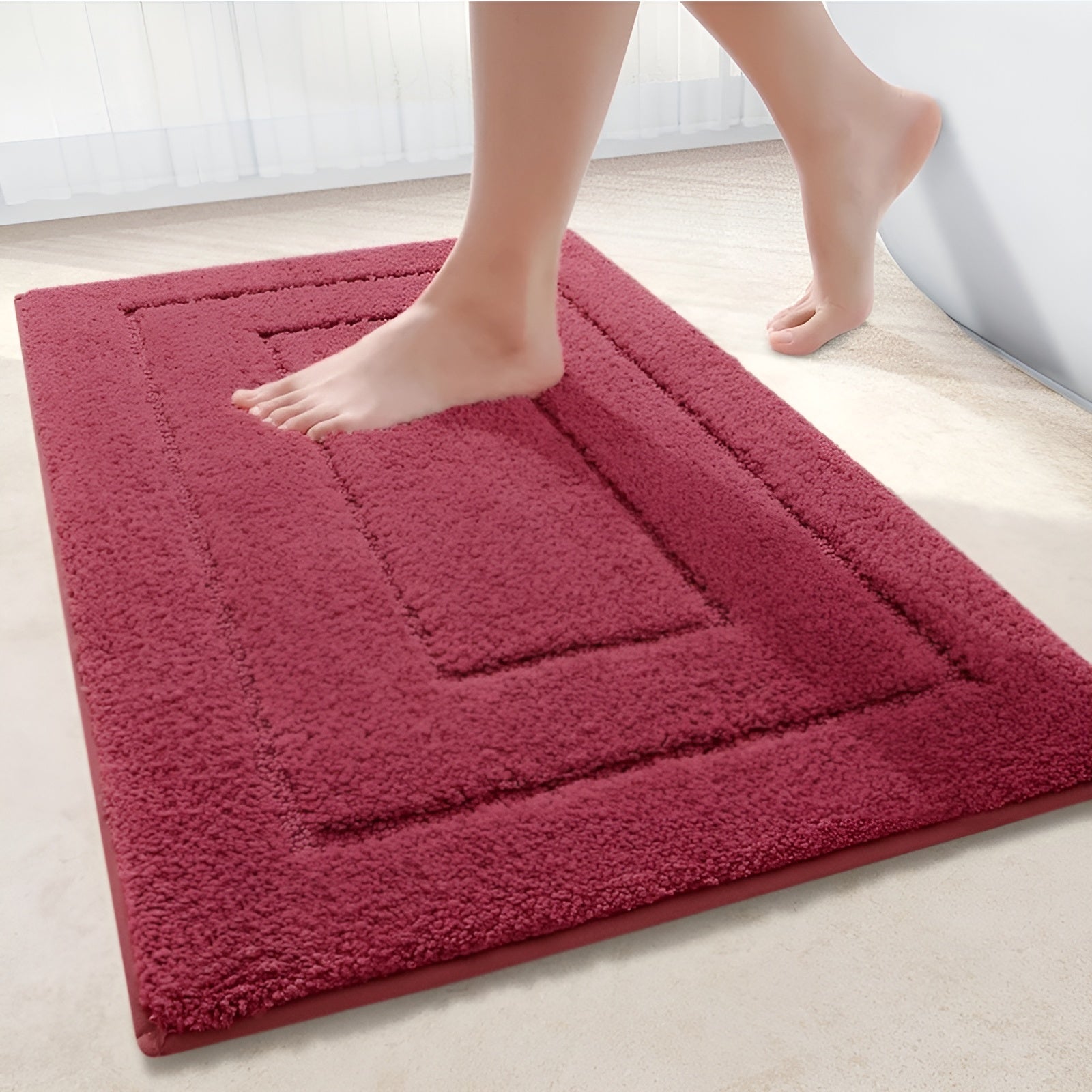 Soft Microfiber Bath Mat with Non Slip Backing