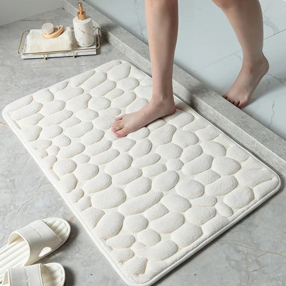 Soft Shower Mats with Pebble Texture Design