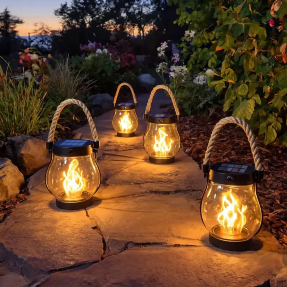 Solar Flame Effect Lantern