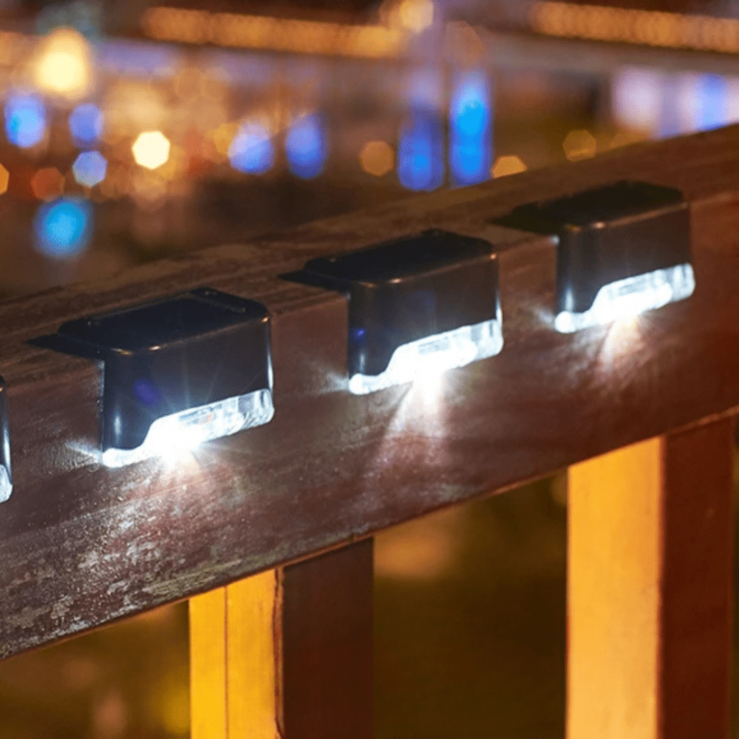 Solar Garden Step Light with Warm LED Safety Glow