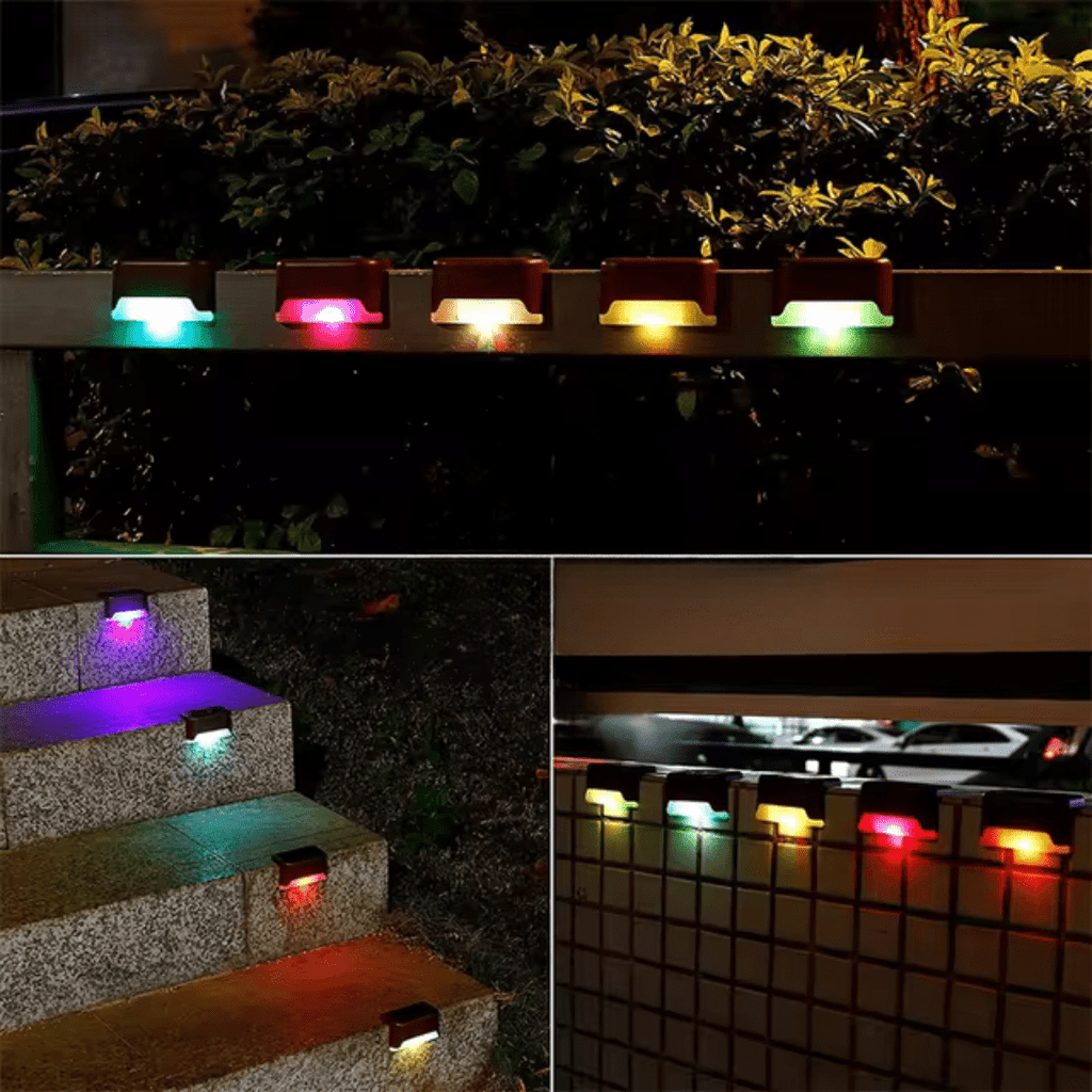 Solar Garden Step Light with Warm LED Safety Glow