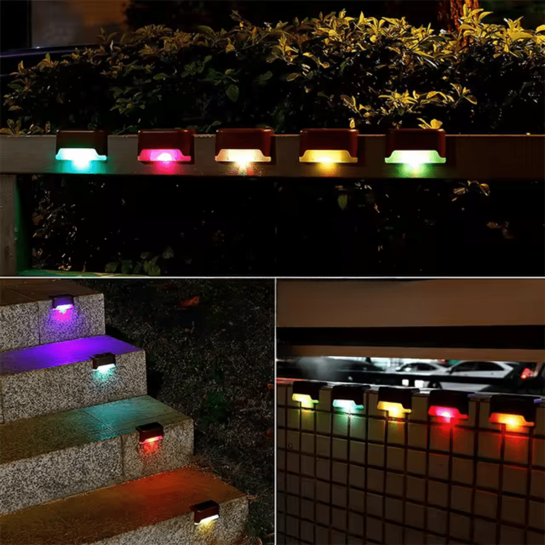 Solar Garden Step Light with Warm LED Safety Glow