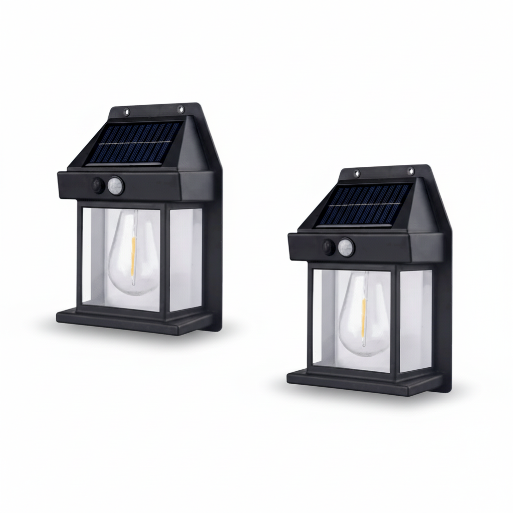 Solar Garden Wall Lantern with Motion Sensor