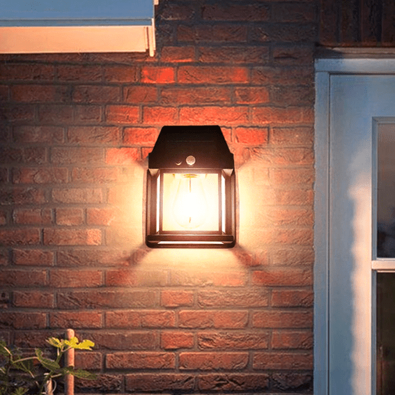 Solar Garden Wall Lantern with Motion Sensor