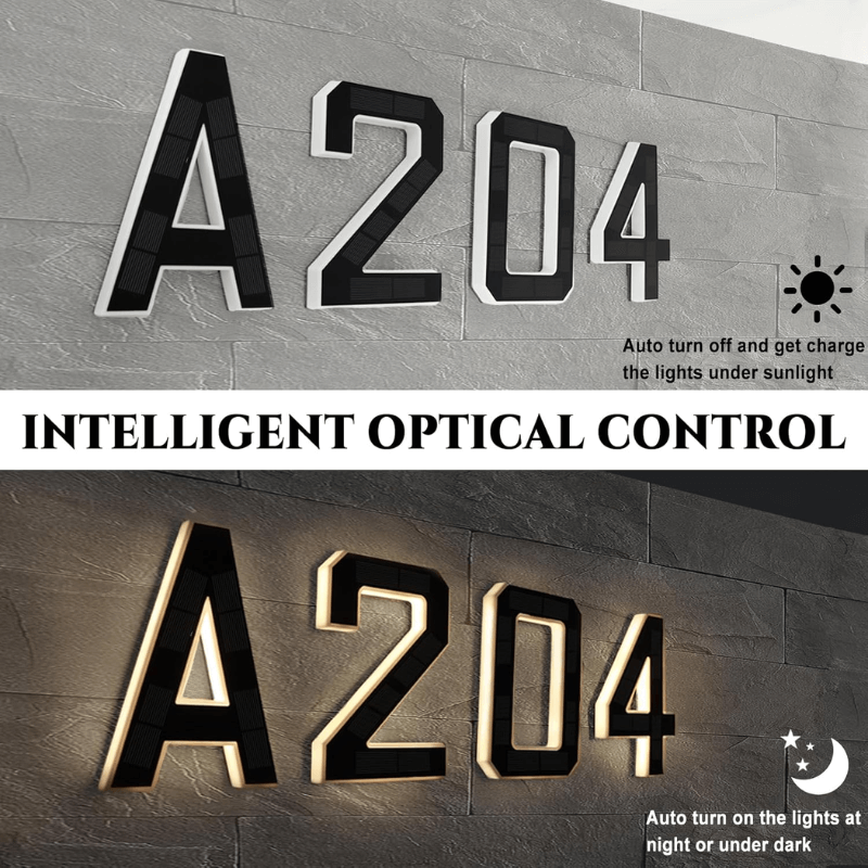 Solar House Number Light for Clear Visibility and Modern Entryways