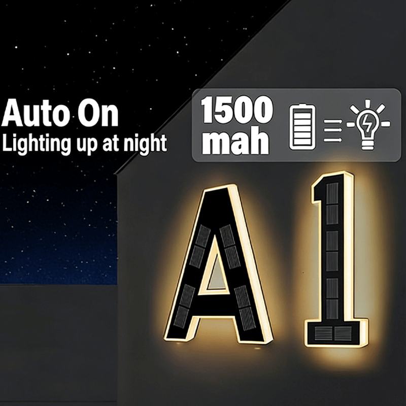 Solar House Number Light for Clear Visibility and Modern Entryways