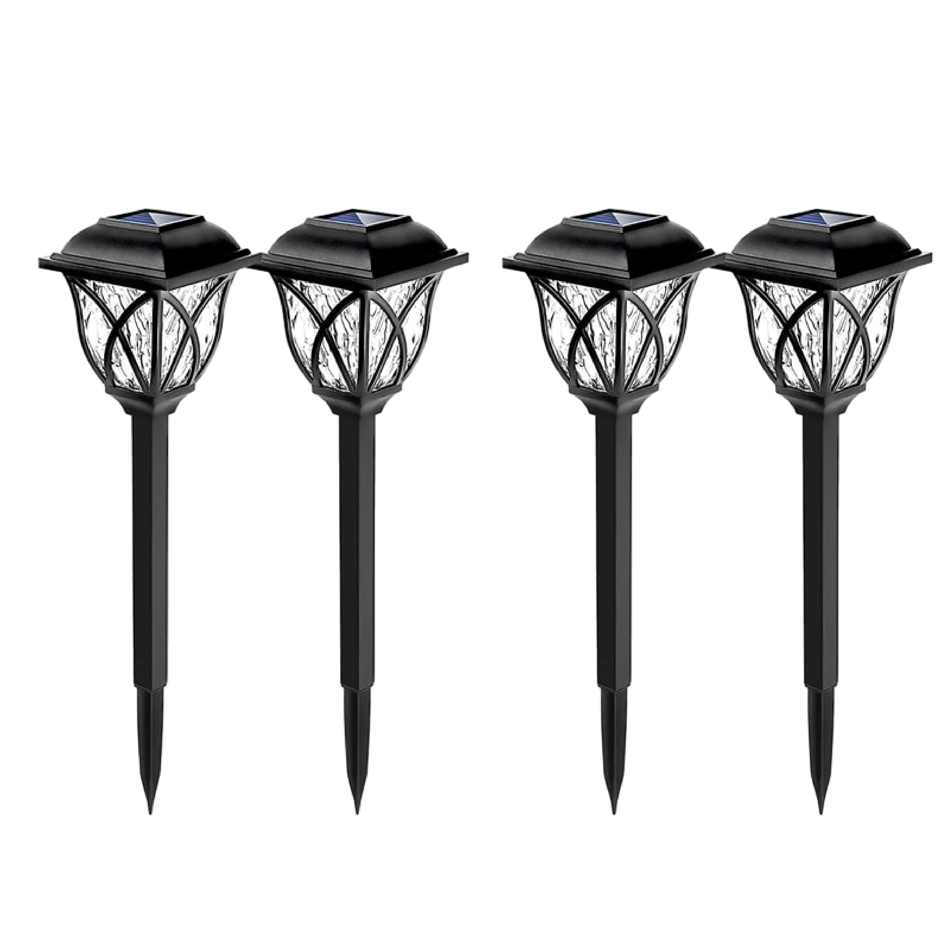 Solar Path Lights with Decorative Lantern Design