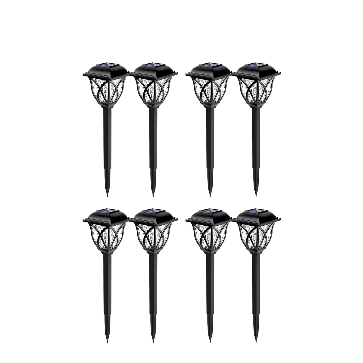 Solar Path Lights with Decorative Lantern Design