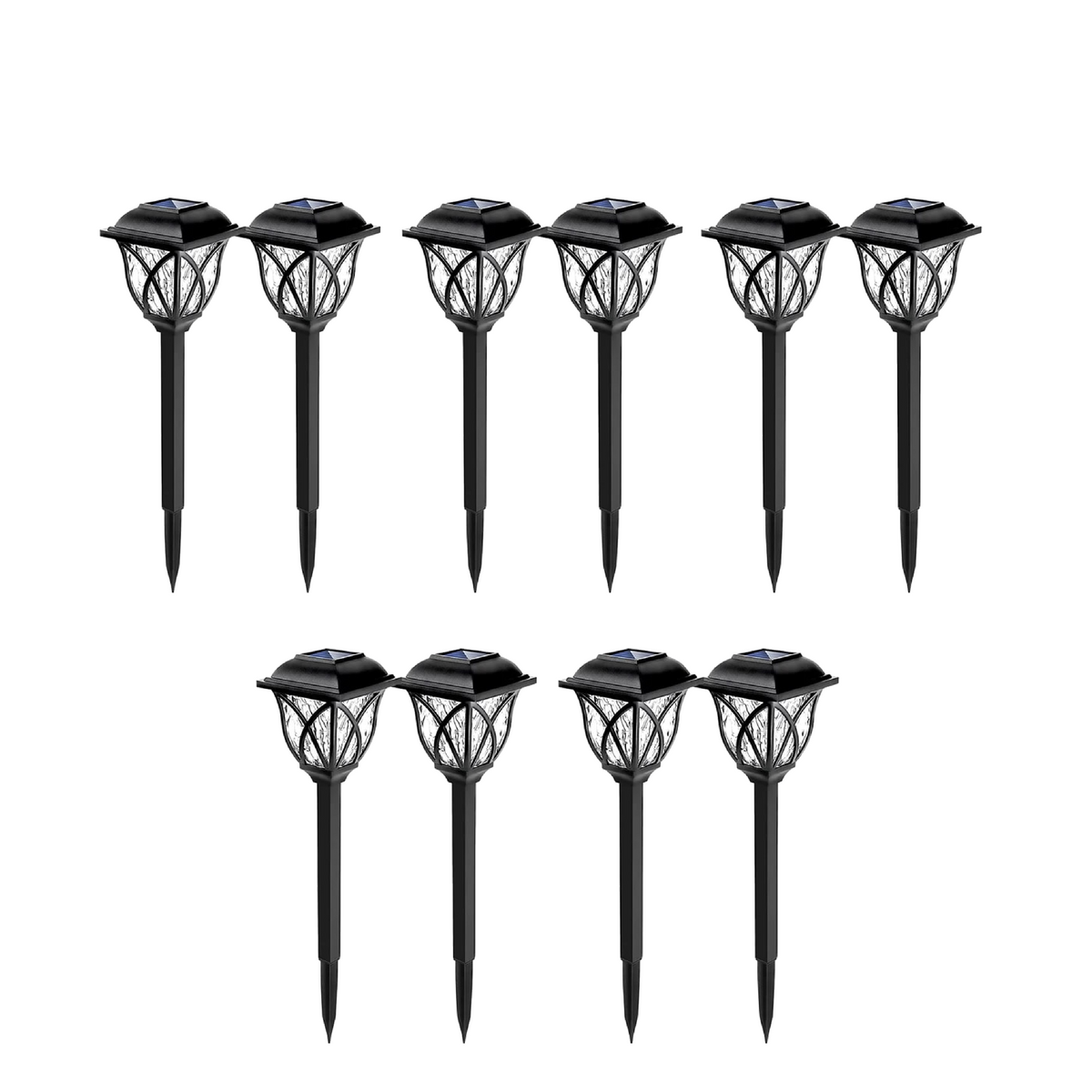 Solar Path Lights with Decorative Lantern Design