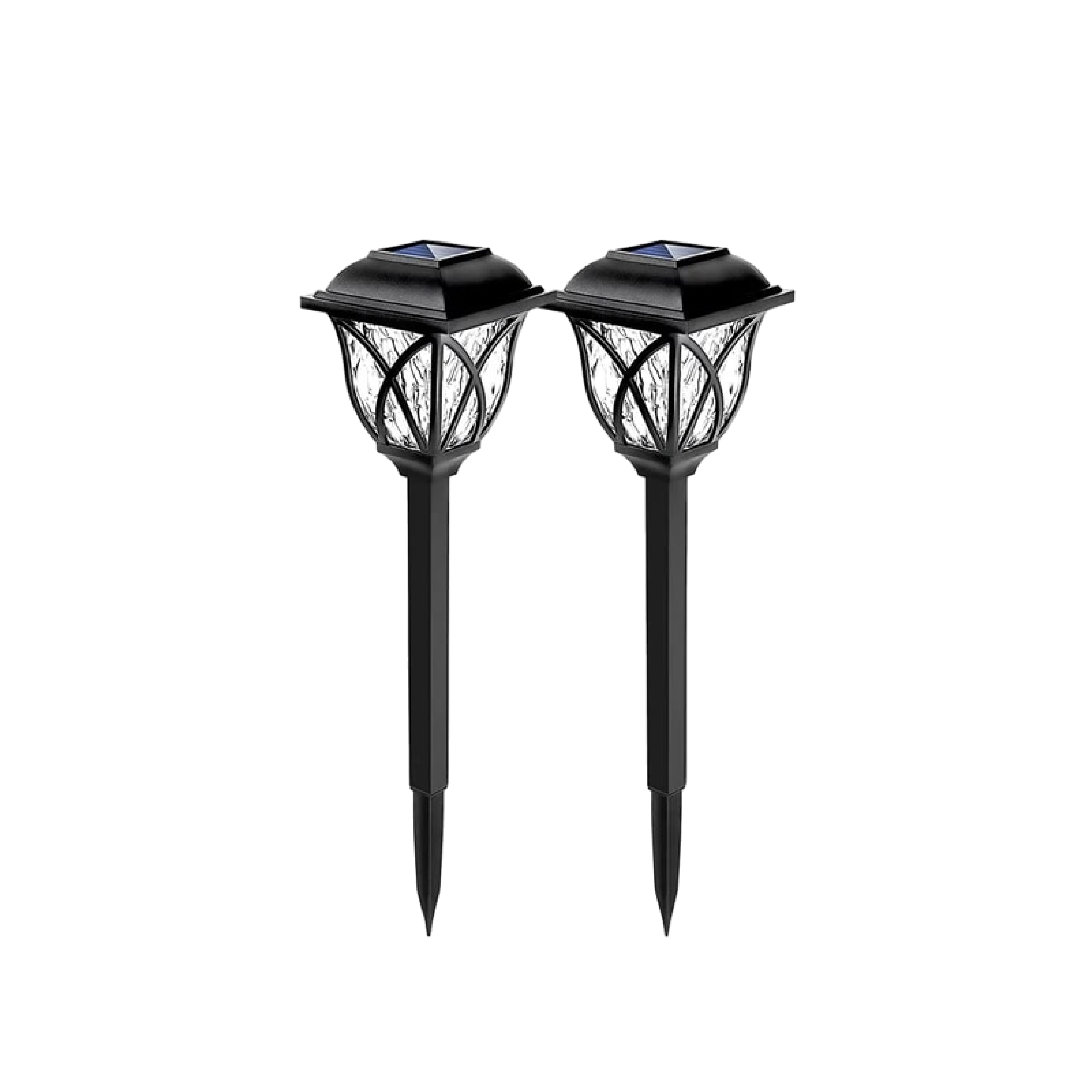 Solar Path Lights with Decorative Lantern Design