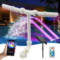Solar Pool Fountain with LED Lights for Cooling and Ambience
