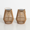 Solar Rattan Outdoor Lantern