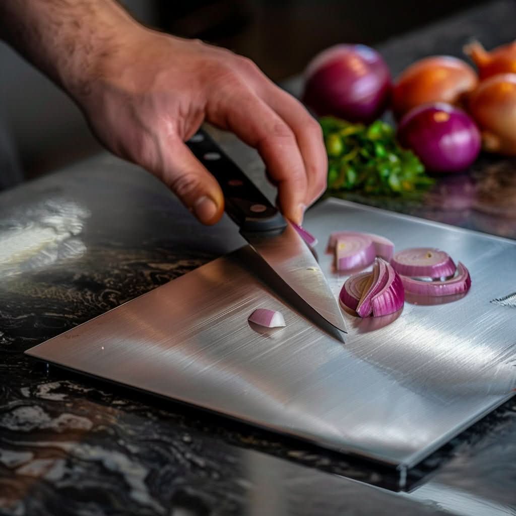 Stainless Steel Cutting Board with Non Porous Surface