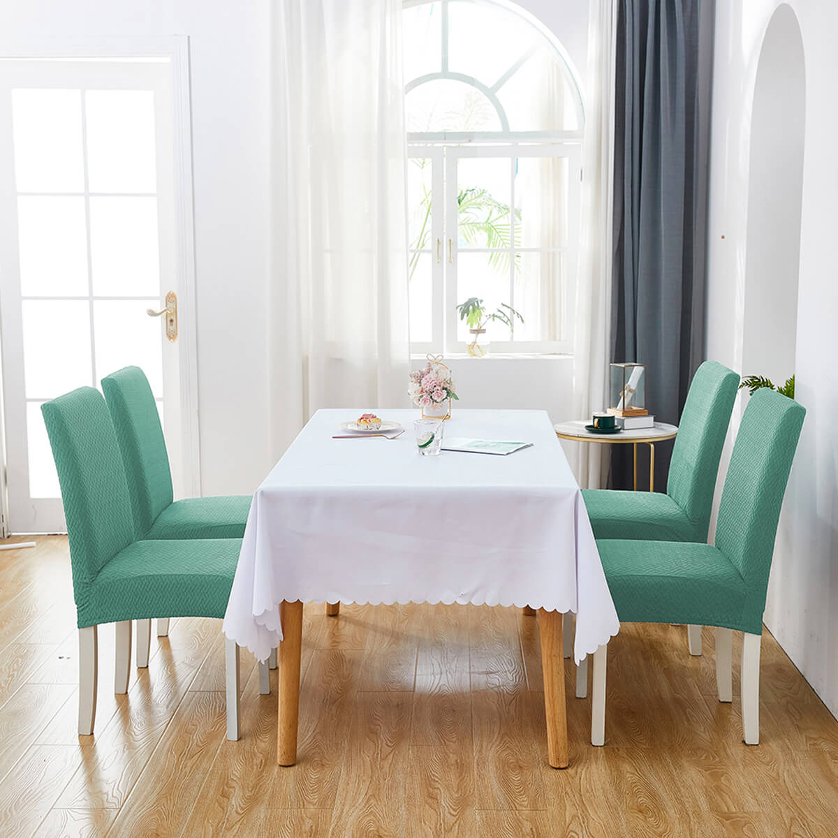 Stretch Chair Covers for Elegant Dining and Everyday Protection