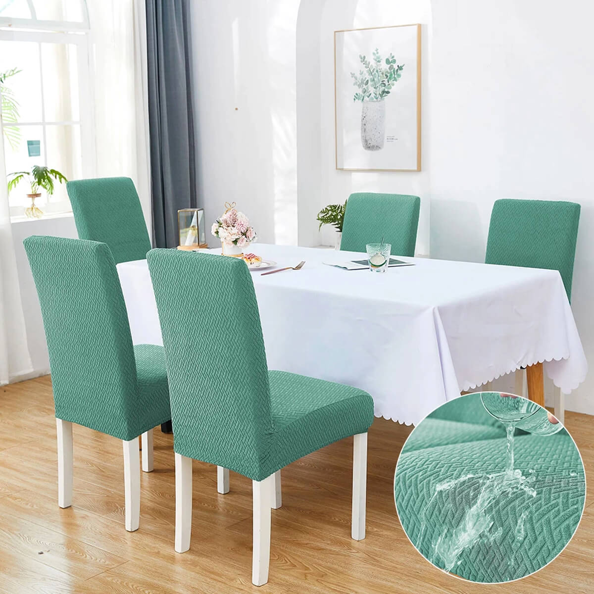 Stretch Chair Covers for Elegant Dining and Everyday Protection