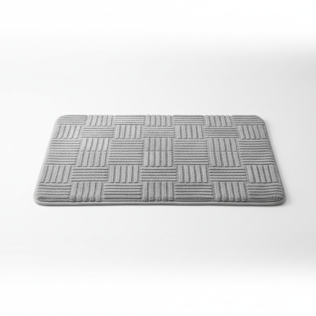 Striped Shower Mats with Thick Absorbent Design