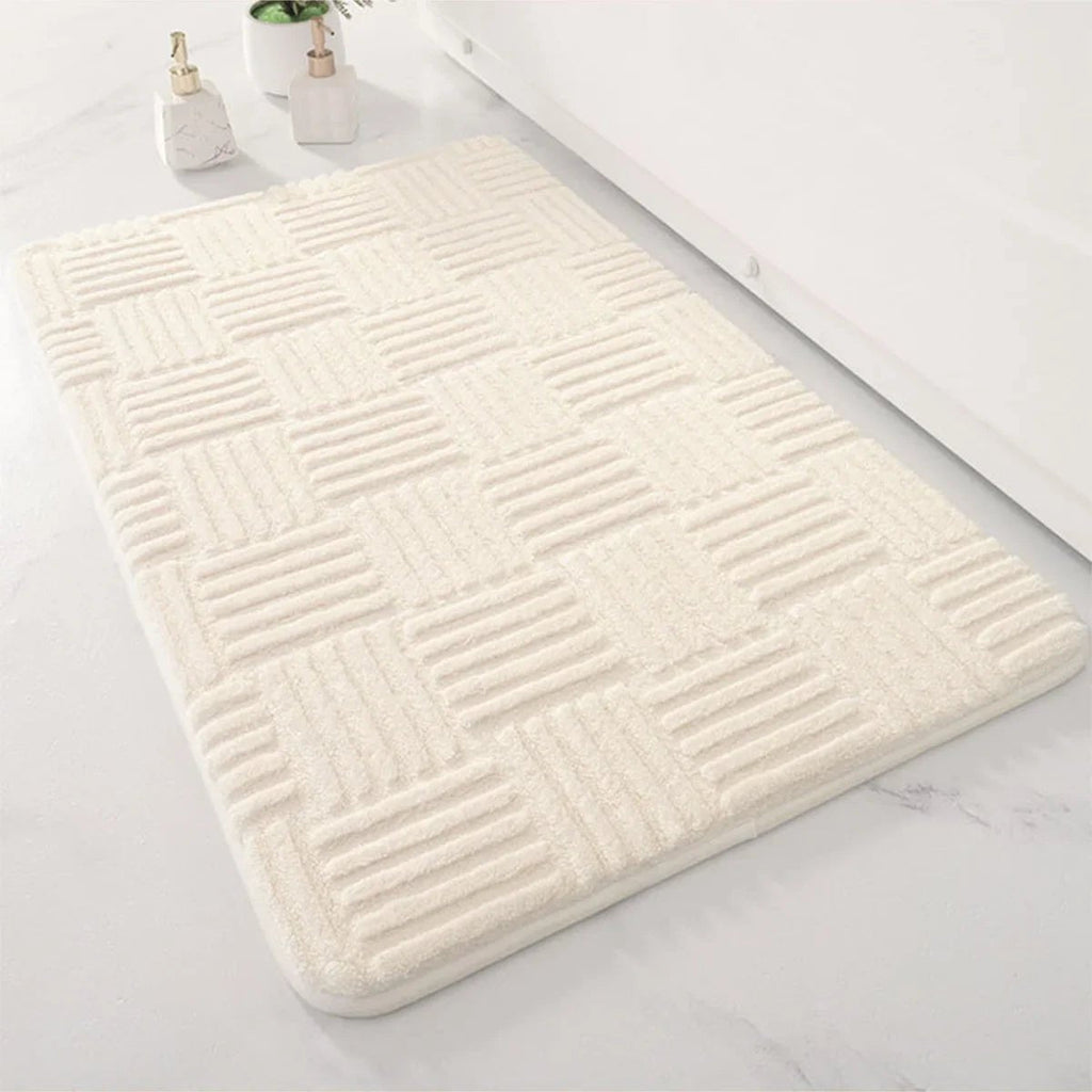 Striped Shower Mats with Thick Absorbent Design