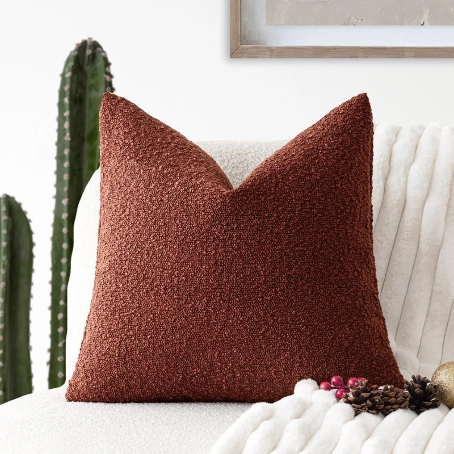 Textured Bouclé Cushion Cover for Elegant Home Styling
