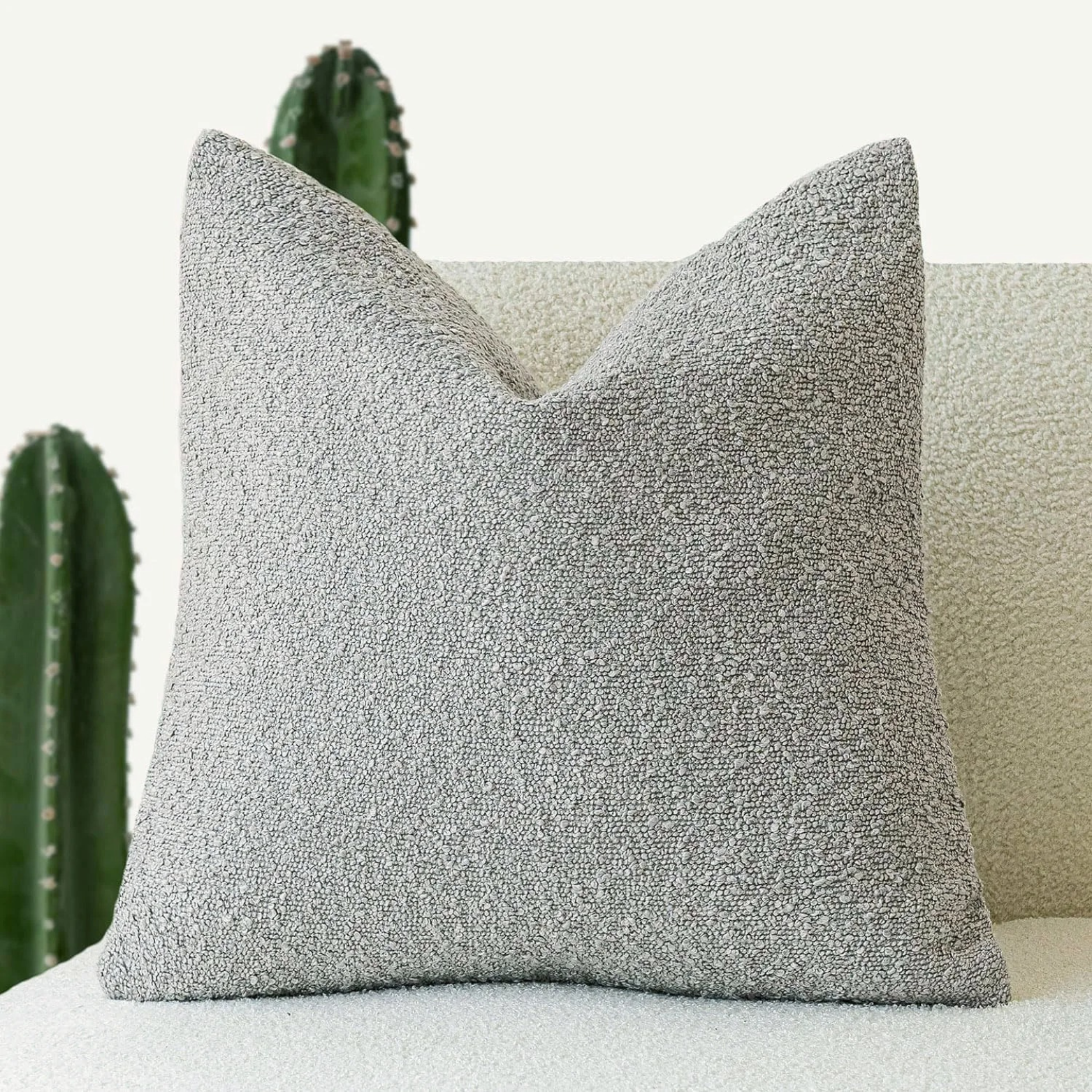 Textured Bouclé Cushion Cover for Elegant Home Styling