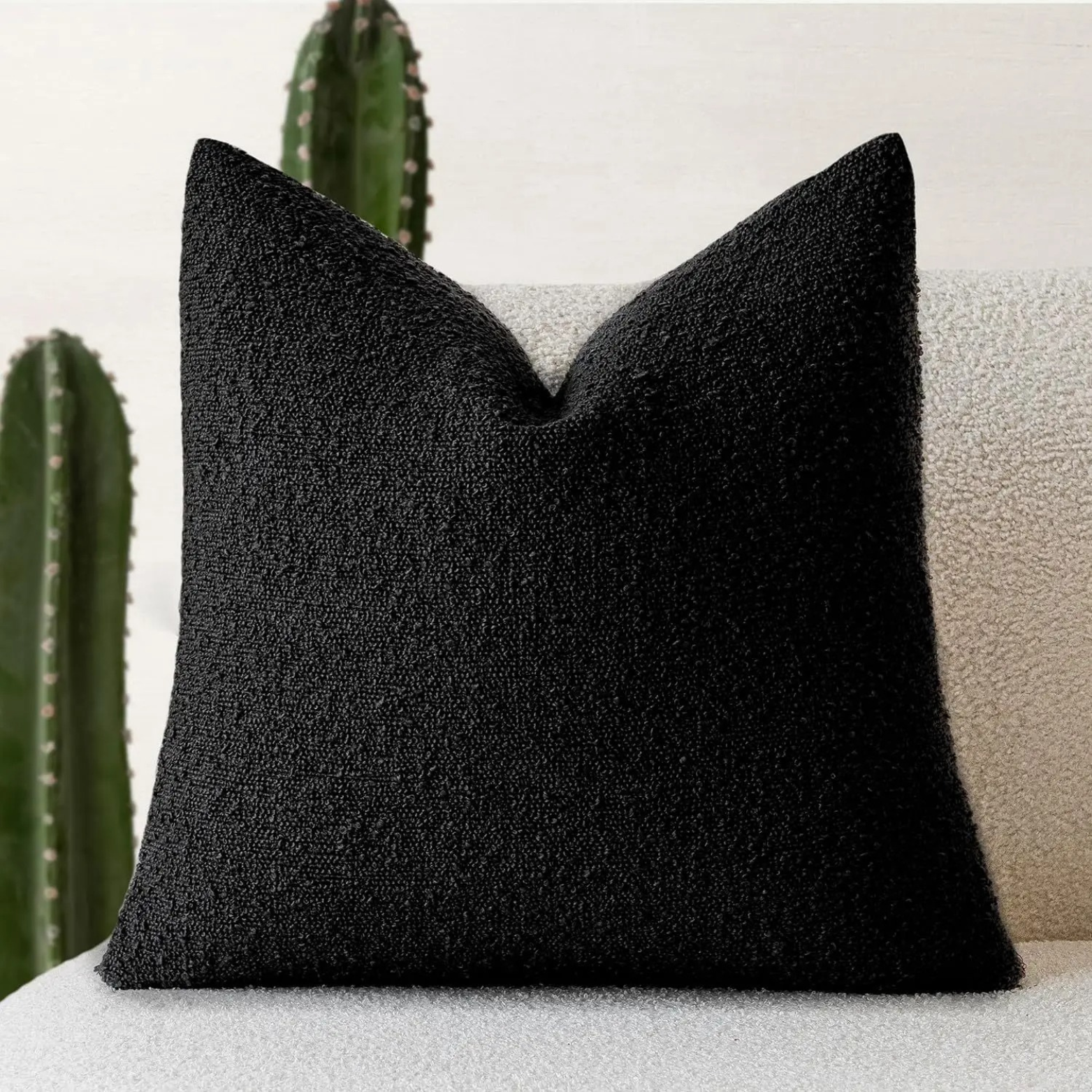 Textured Bouclé Cushion Cover for Elegant Home Styling