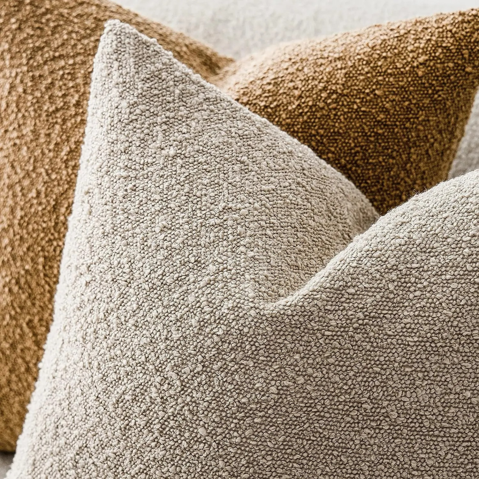 Textured Bouclé Cushion Cover for Elegant Home Styling