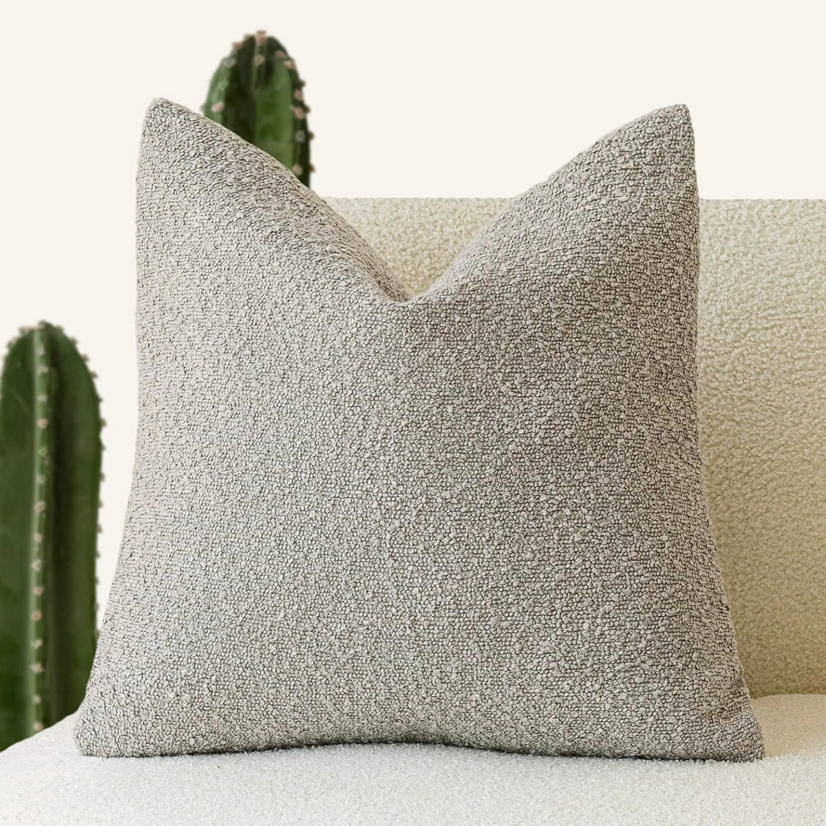 Textured Bouclé Cushion Cover for Elegant Home Styling
