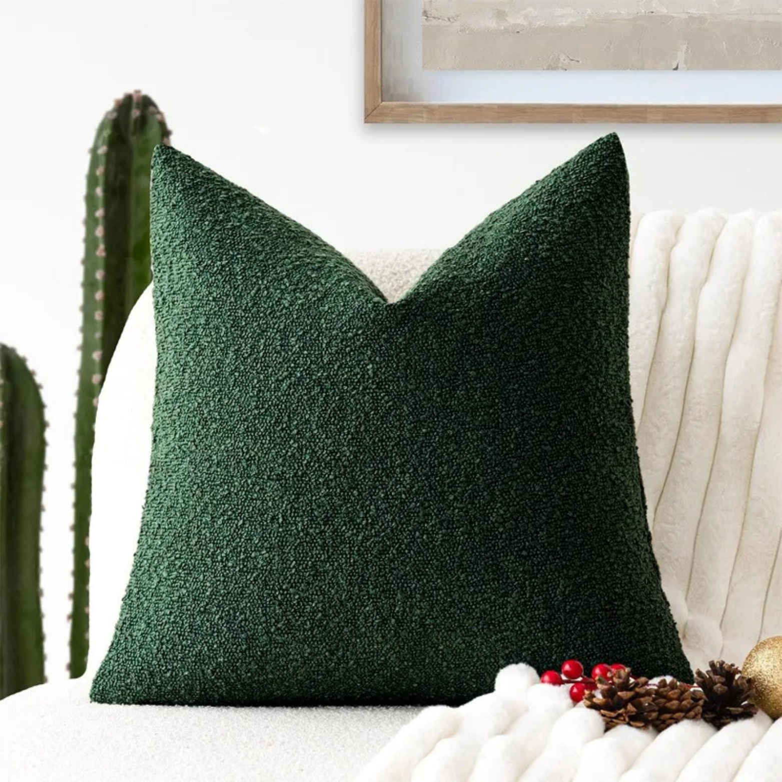Textured Bouclé Cushion Cover for Elegant Home Styling