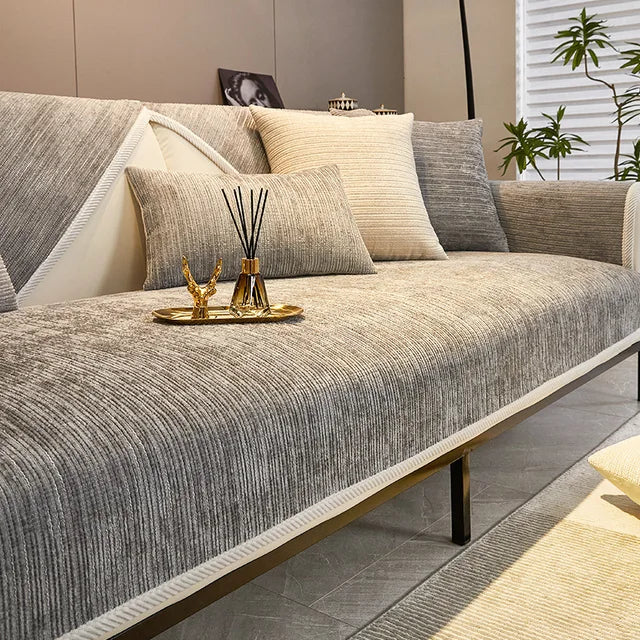 Textured Chenille Sofa Cover for Comfort and Protection