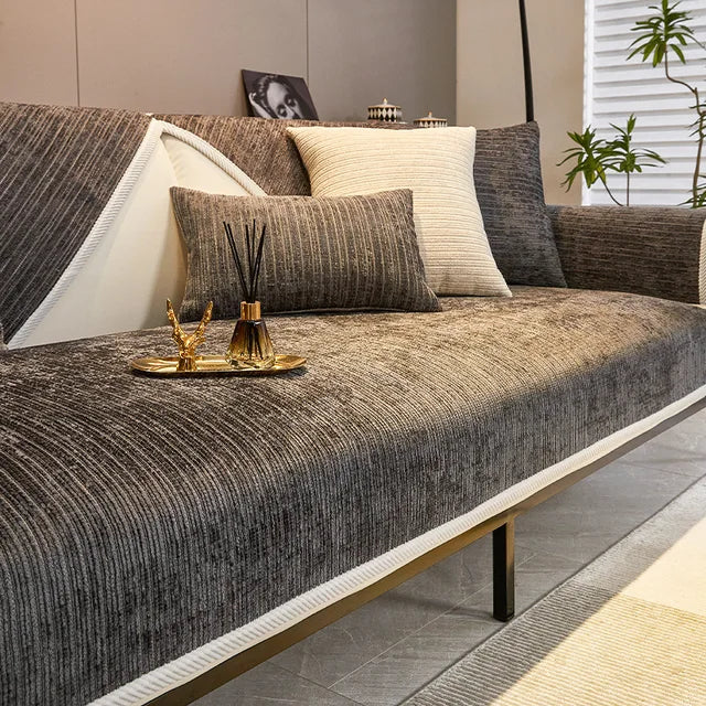 Textured Chenille Sofa Cover for Comfort and Protection