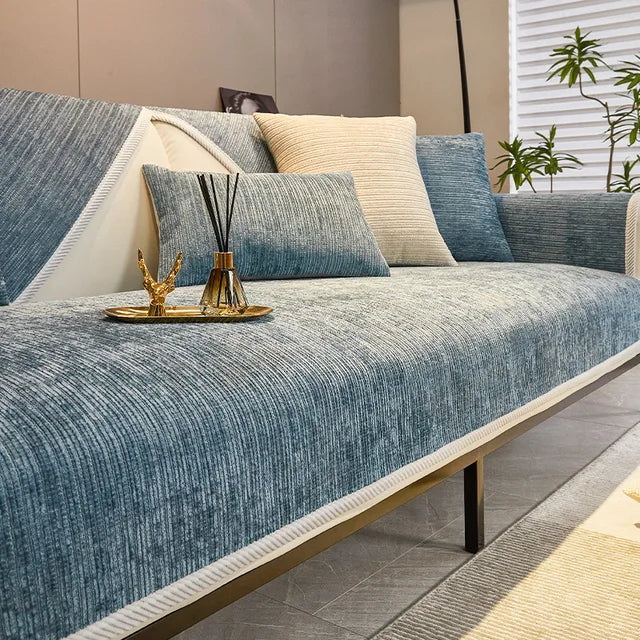 Textured Chenille Sofa Cover for Comfort and Protection