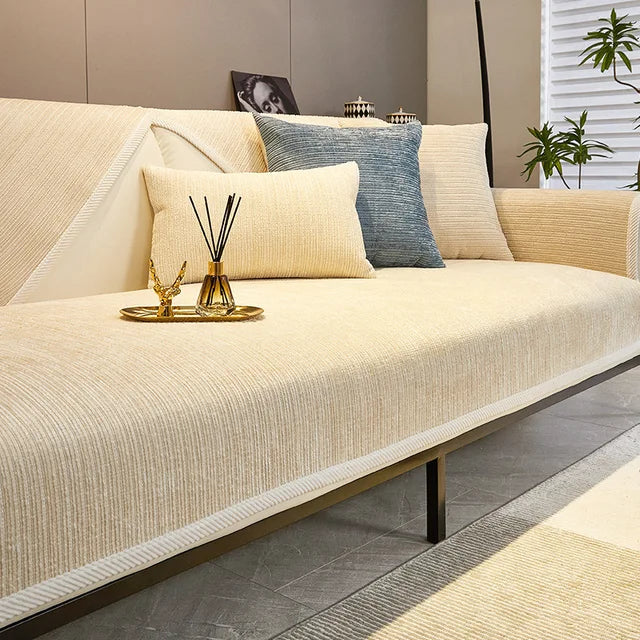 Textured Chenille Sofa Cover for Comfort and Protection