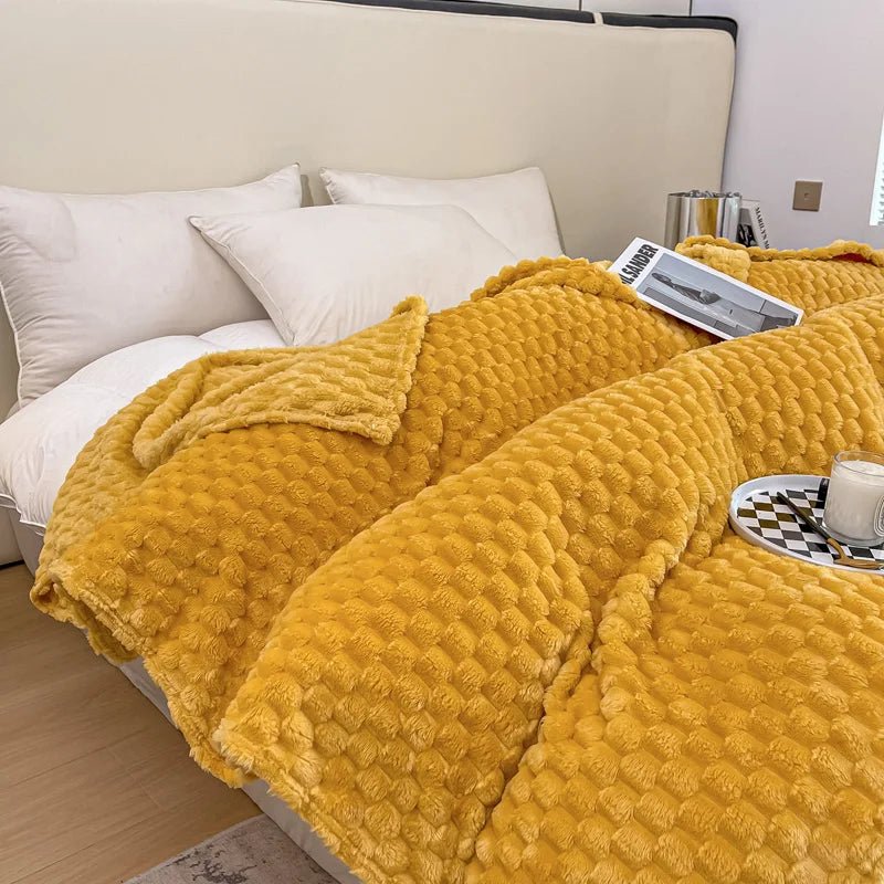 Velvet Blanket with Soft Textured Plush Design