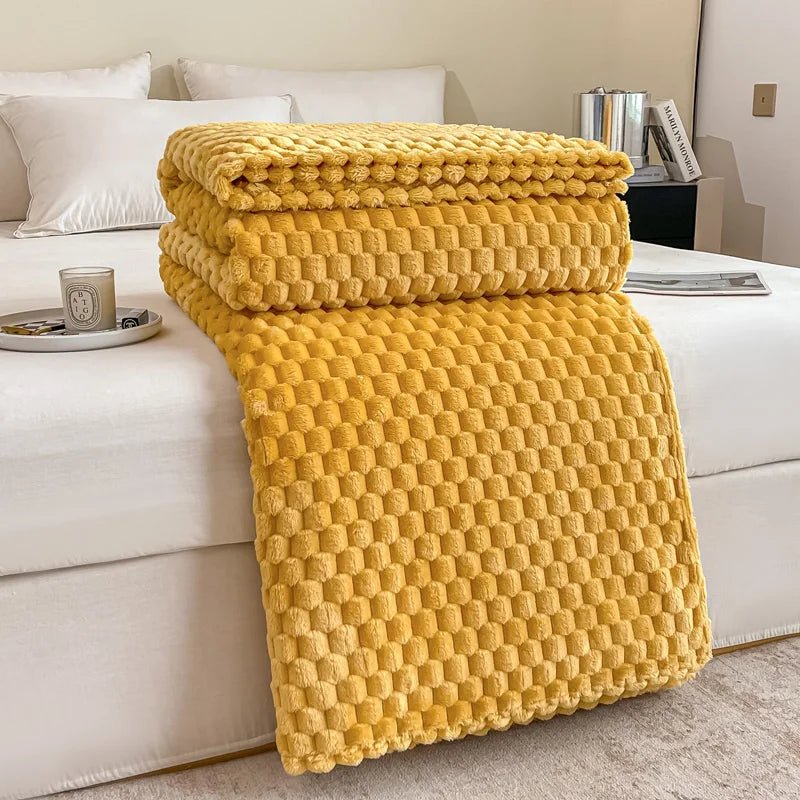 Velvet Blanket with Soft Textured Plush Design