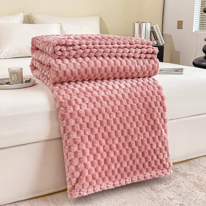 Velvet Blanket with Soft Textured Plush Design