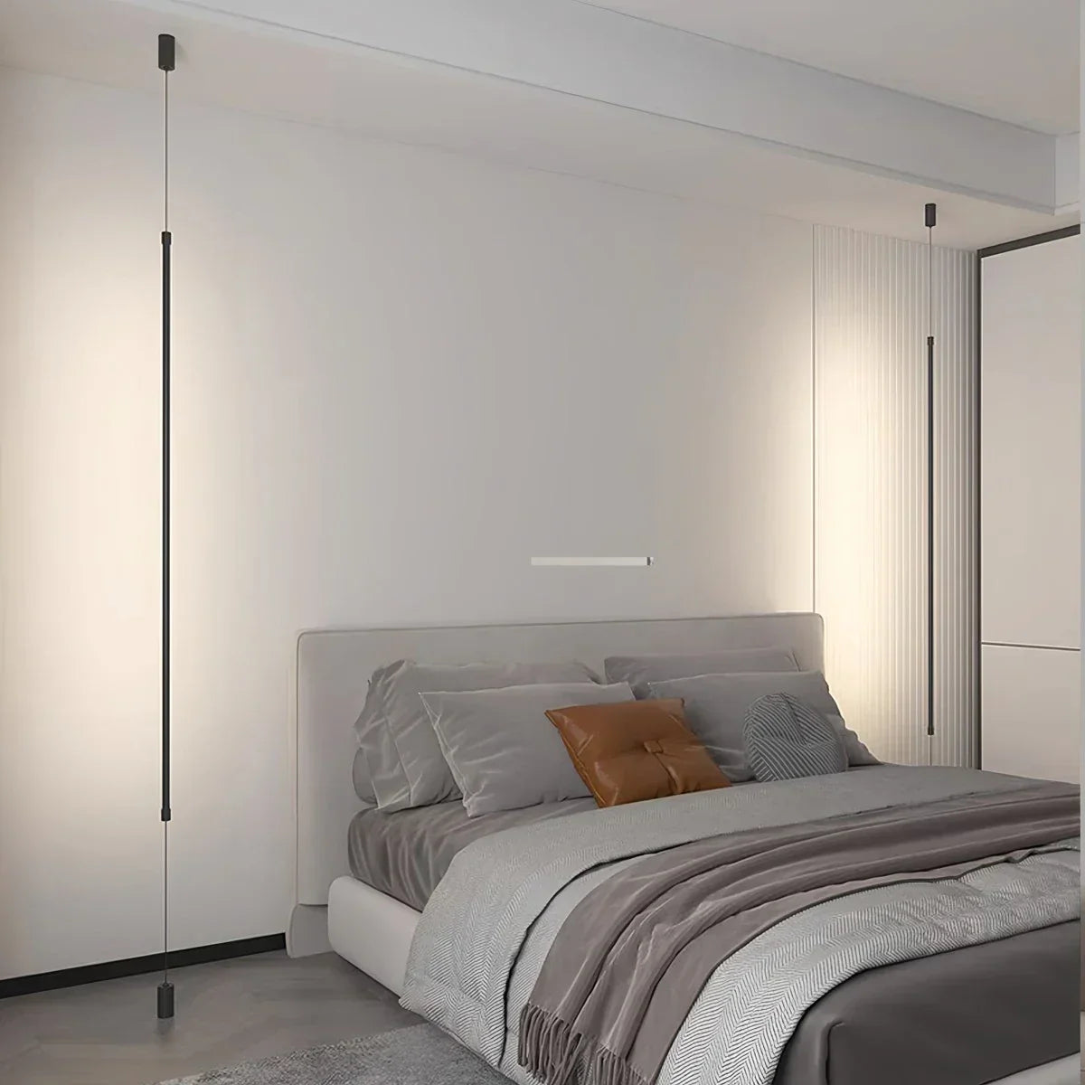 Vertical Line Floor-to-Ceiling LED Lamp