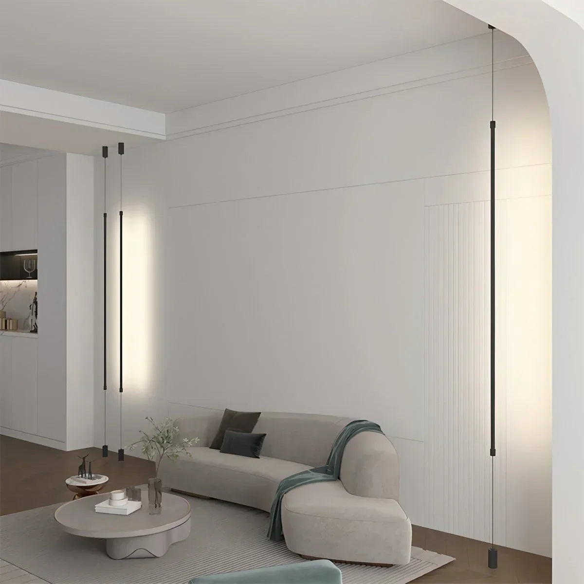Vertical Line Floor-to-Ceiling LED Lamp