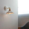 Vintage Ceramic Brass Wall Sconce with Retro Japanese Design