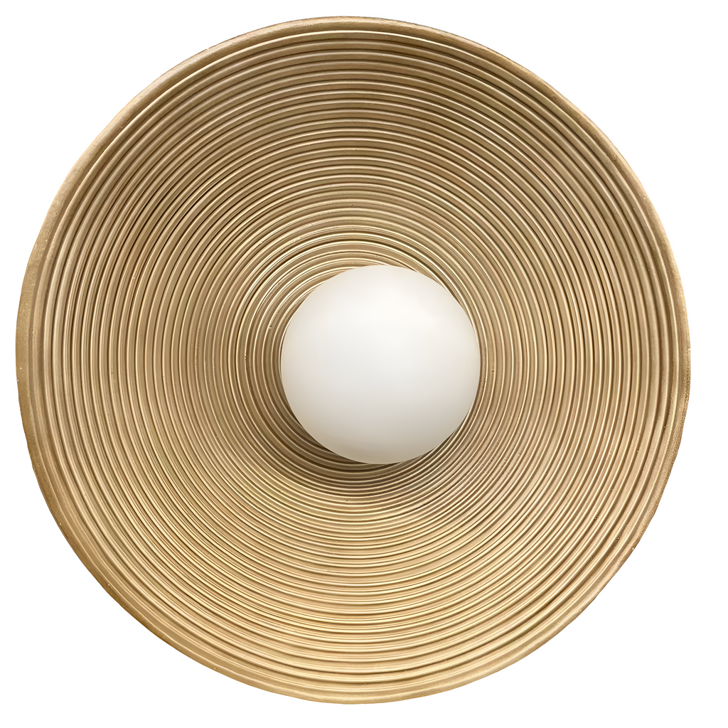 Vintage Concentric Disc Wall Sconce with Retro Sculptural Design