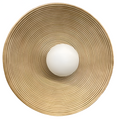 Vintage Concentric Disc Wall Sconce with Retro Sculptural Design