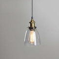 Vintage Glass Chandelier with Industrial Socket