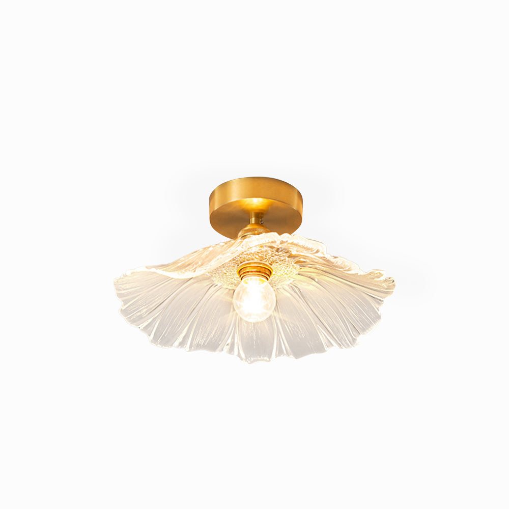 Vintage Glass Flower Flush Mount Ceiling Light