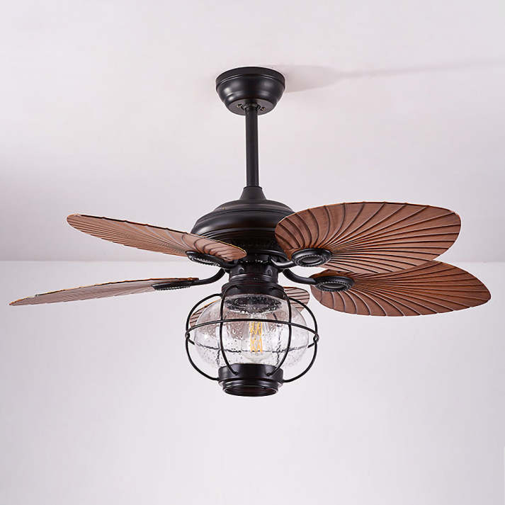 Vintage Outdoor Ceiling Fan with Light